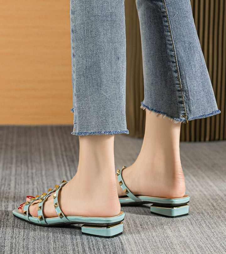 Odette | Sandalo Mule con finitura premium