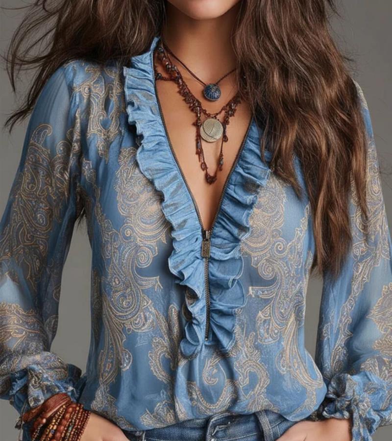 Teresa | La Blusa con Volant Imperdibile