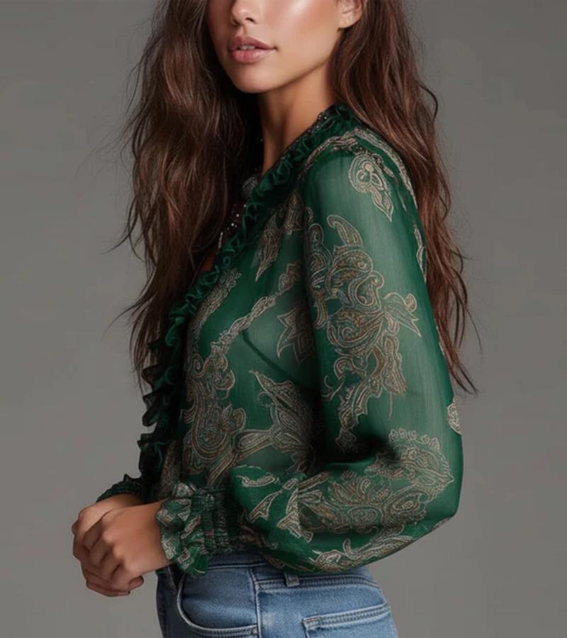 Teresa | La Blusa con Volant Imperdibile