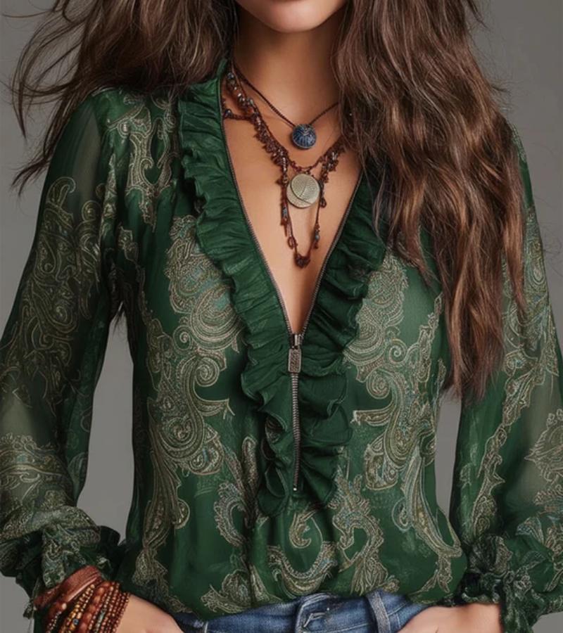 Teresa | La Blusa con Volant Imperdibile