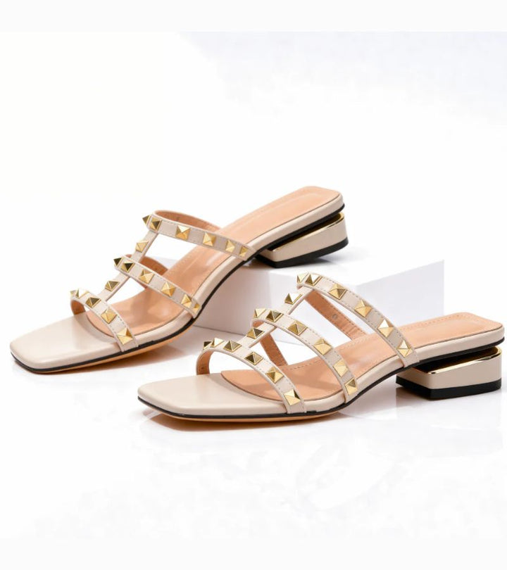 Odette | Sandalo Mule con finitura premium