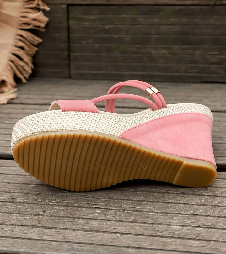 Laura| Sandali con zeppa da 10 cm, Slanciano la silhouette senza affaticare i piedi