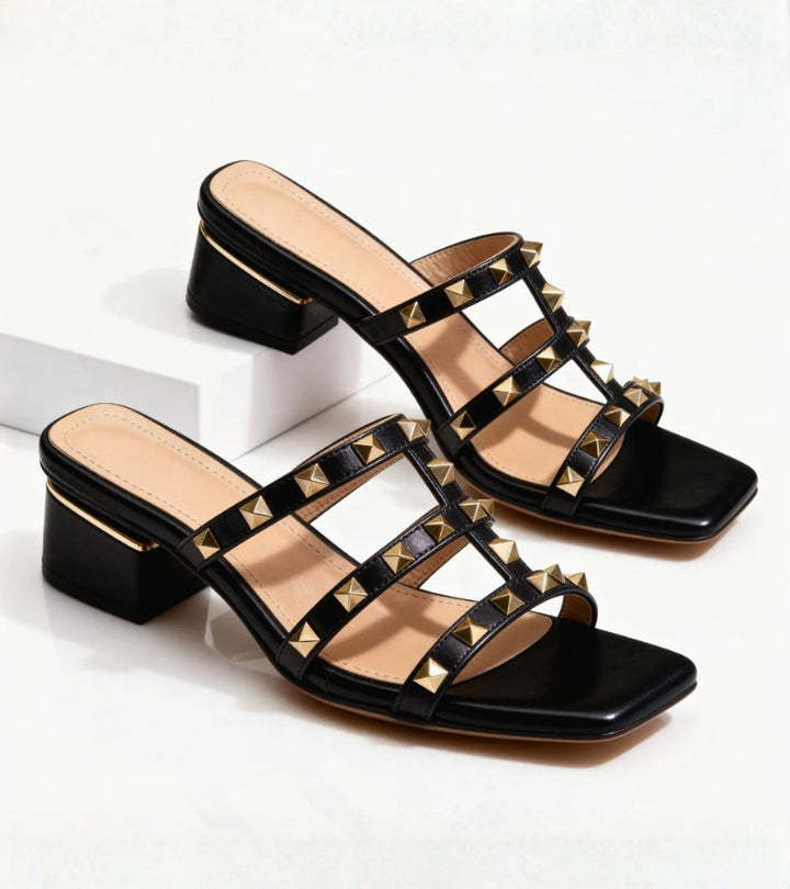 Odette | Sandalo Mule con finitura premium