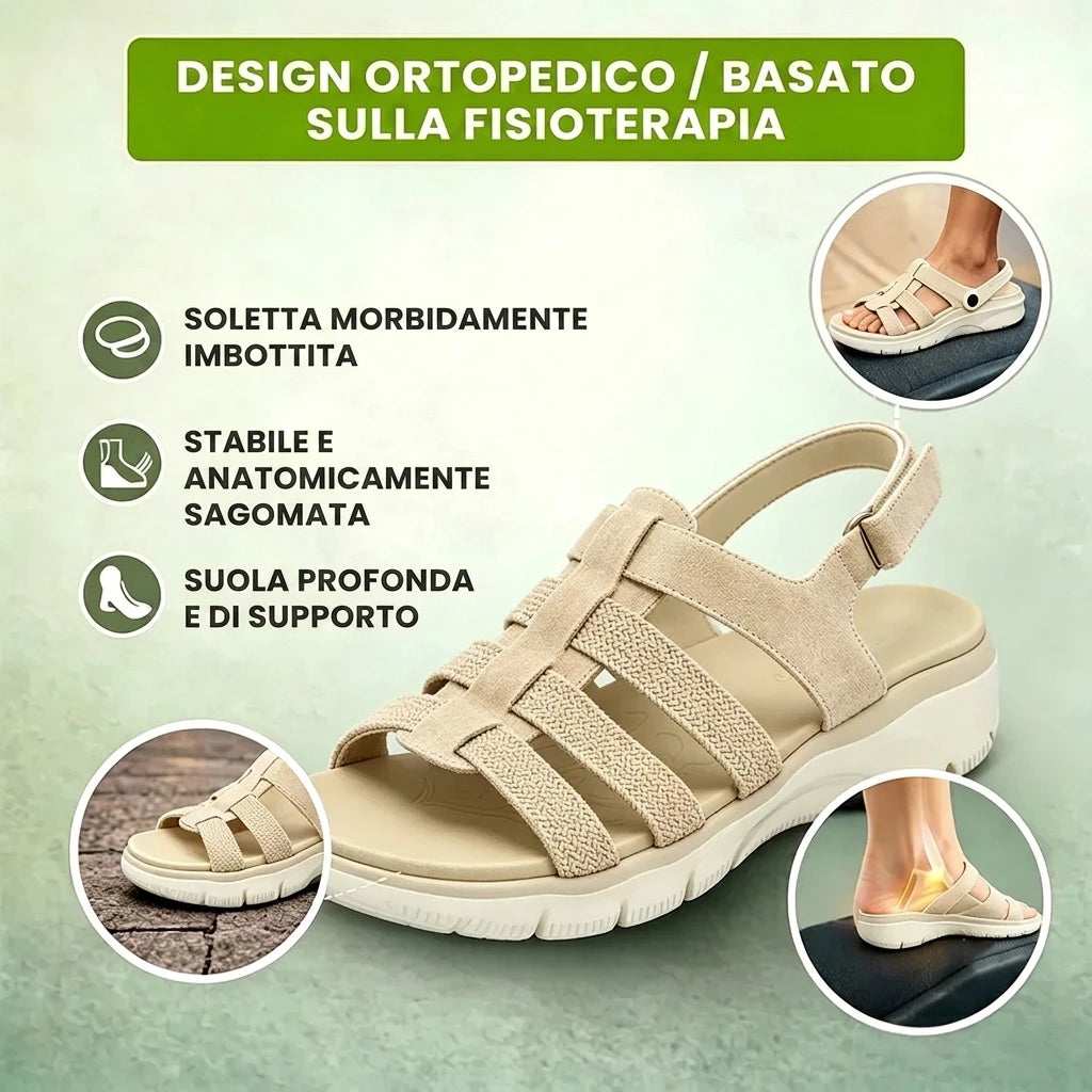 Orthody | Sandali ortopedici con zeppa comodi da donna