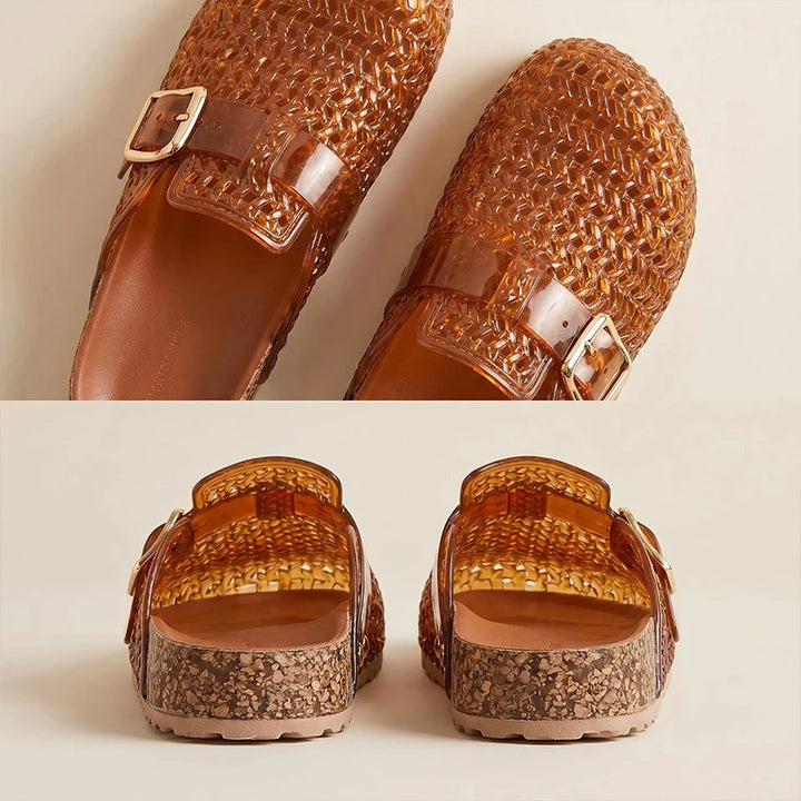 Lucia | Mules sandalo Jelly cristallo, traspiranti, comode e facili da indossare