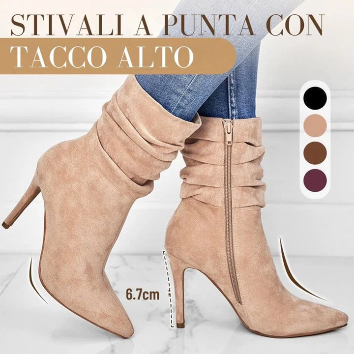 Valter | Stivaletti eleganti con tacco alto e punta affusolata