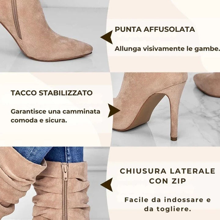 Valter | Stivaletti eleganti con tacco alto e punta affusolata