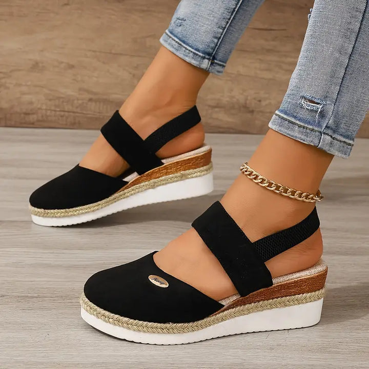 Antonella | Sandali ortopedici con plateau, traspiranti e casual