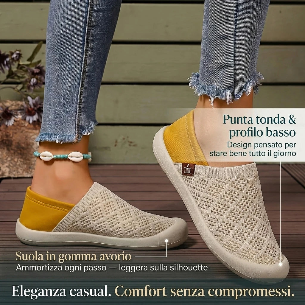 Lorena | Sneaker Slip-On Traforata, Leggerezza e Freschezza per l'Estate