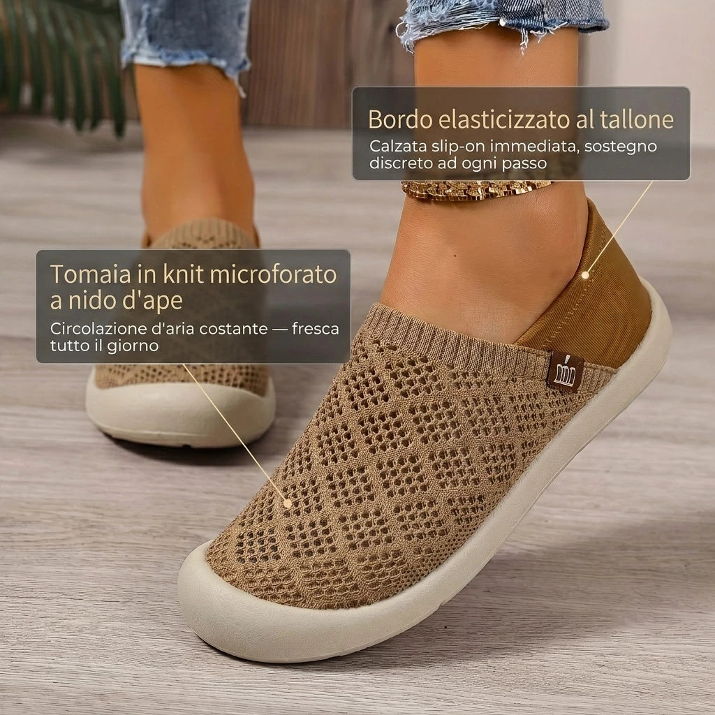 Lorena | Sneaker Slip-On Traforata, Leggerezza e Freschezza per l'Estate