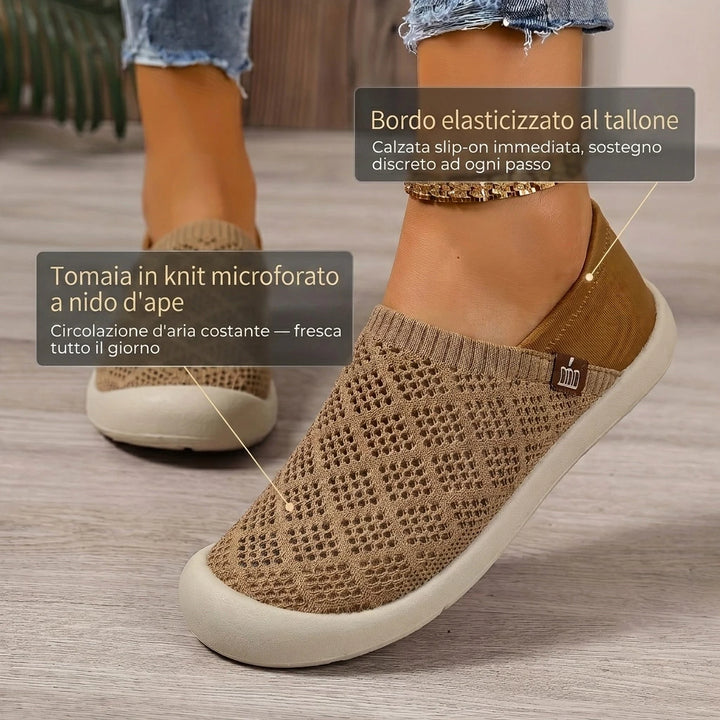 Lorena | Sneaker Slip-On Traforata, Leggerezza e Freschezza per l'Estate