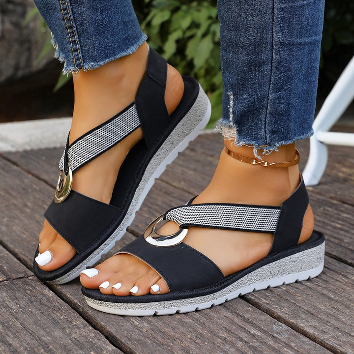 Women'S Metal Buckle Fish-Toe Sandals