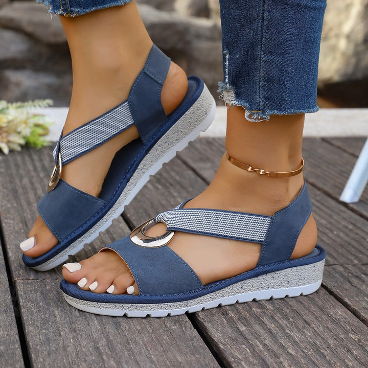 Women'S Metal Buckle Fish-Toe Sandals