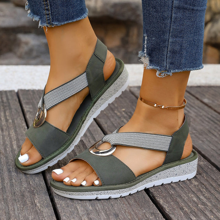 Women'S Metal Buckle Fish-Toe Sandals