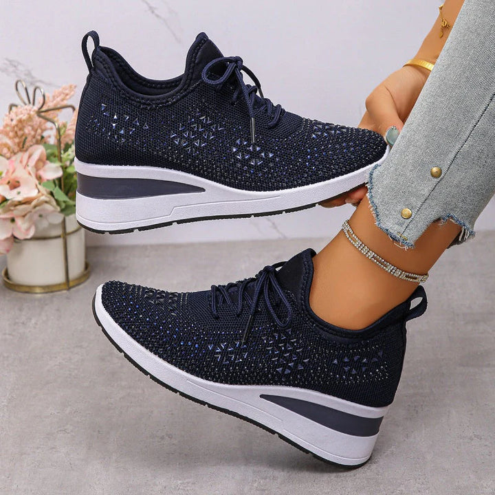 Rina | Sneakers Traspiranti Impreziosite da Strass