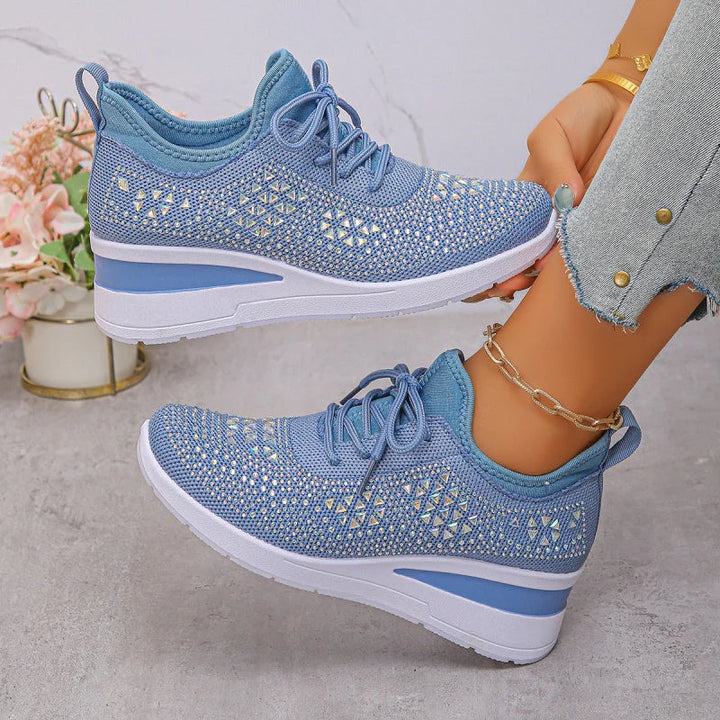 Rina | Sneakers Traspiranti Impreziosite da Strass