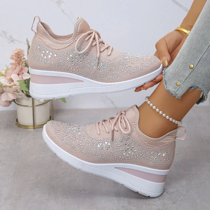 Rina | Sneakers Traspiranti Impreziosite da Strass