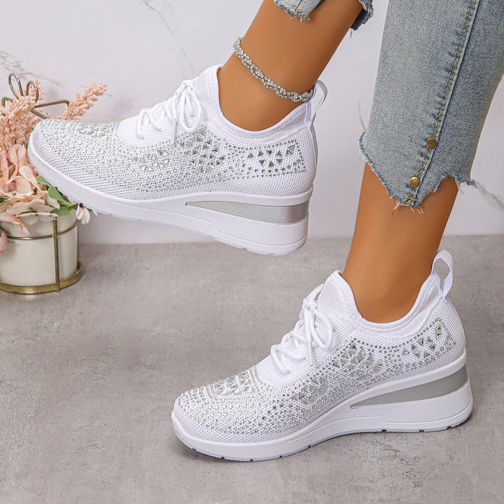 Rina | Sneakers Traspiranti Impreziosite da Strass