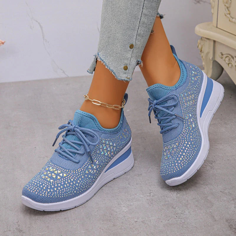 Rina | Sneakers Traspiranti Impreziosite da Strass
