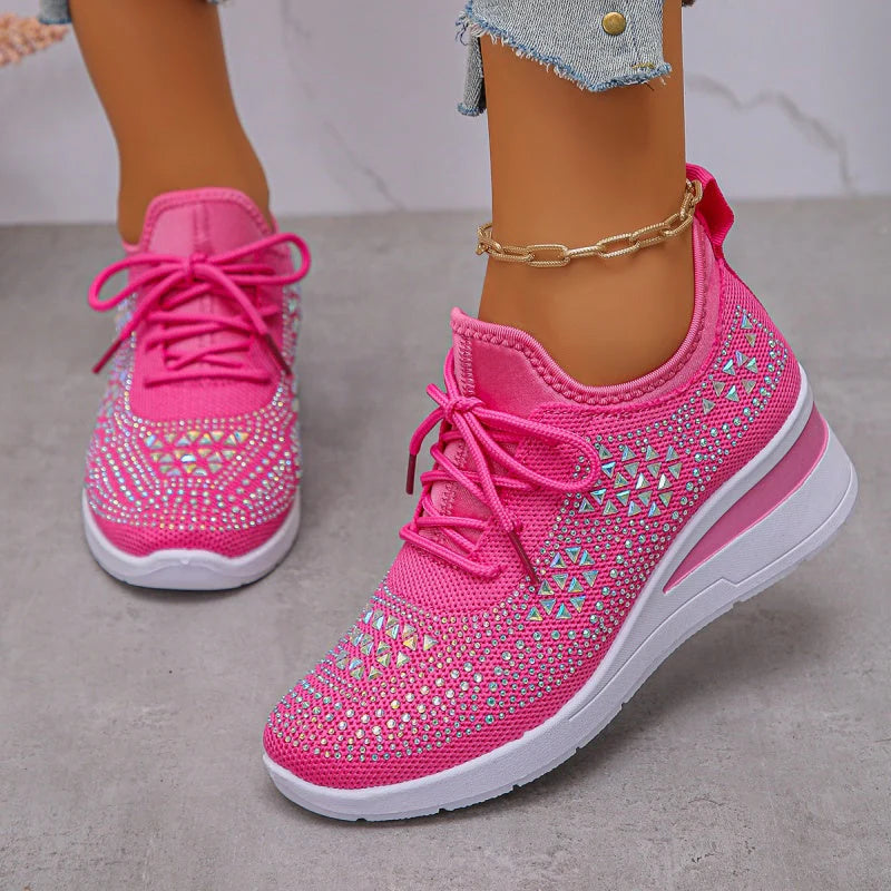 Rina | Sneakers Traspiranti Impreziosite da Strass