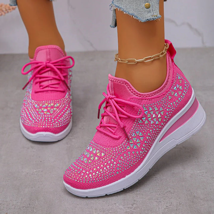 Rina | Sneakers Traspiranti Impreziosite da Strass