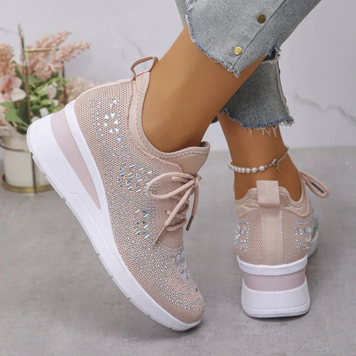 Rina | Sneakers Traspiranti Impreziosite da Strass