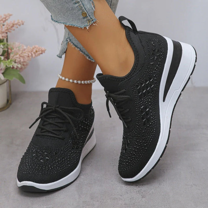 Rina | Sneakers Traspiranti Impreziosite da Strass