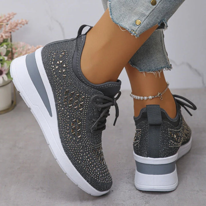 Rina | Sneakers Traspiranti Impreziosite da Strass