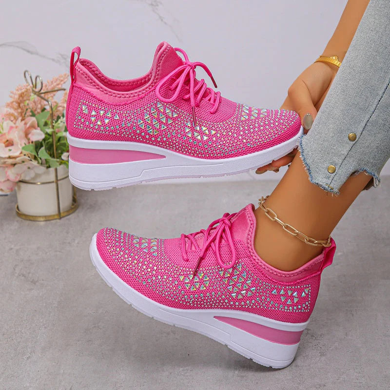 Rina | Sneakers Traspiranti Impreziosite da Strass